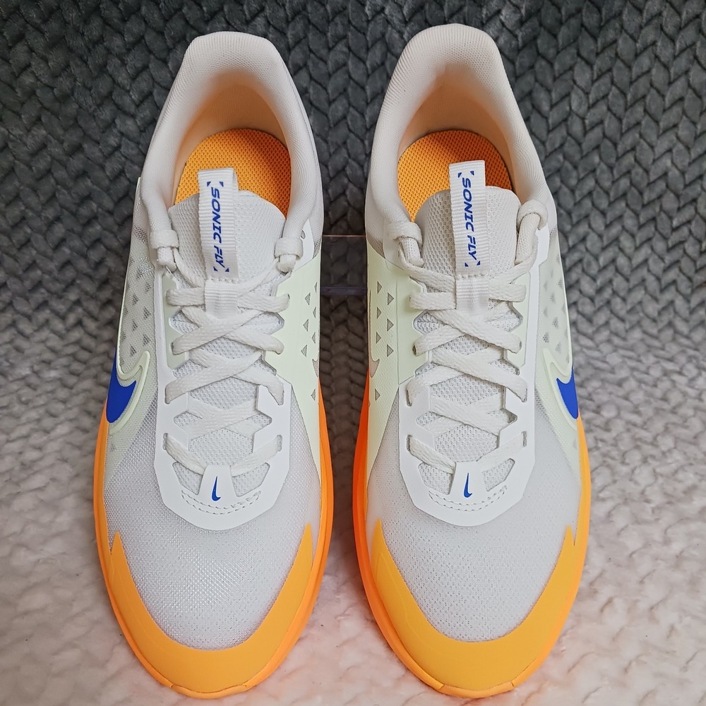 Nike Sonic Fly GS White Yellow Hyper Royal Running Sneakers Shoes Size 5Y - Picture 5 of 10